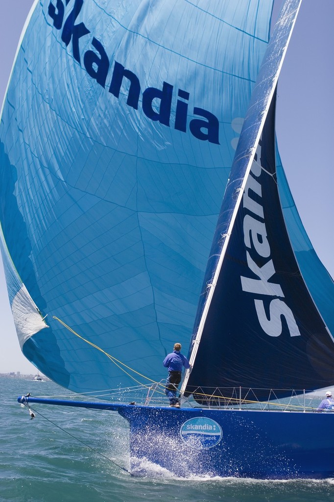 There were spinnakers up today as the crrew and boat got out on the water    © Wild Thing Yachting